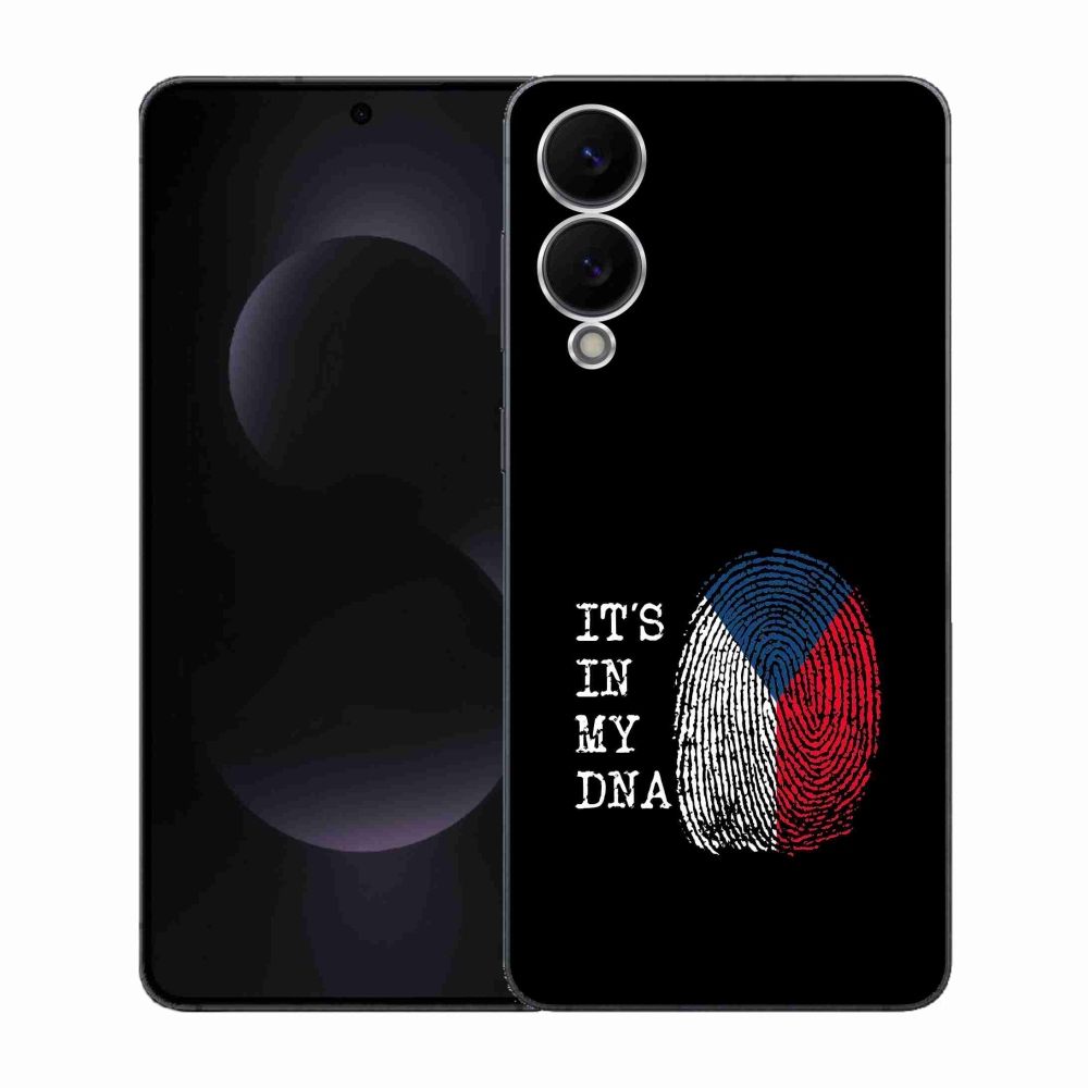 Gélový kryt mmCase na Samsung Galaxy S25 Edge - vlajka odtlačok prsta čierne pozadie