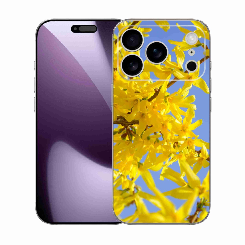 Gélový kryt mmCase na iPhone 17 Pro - žlté kvety