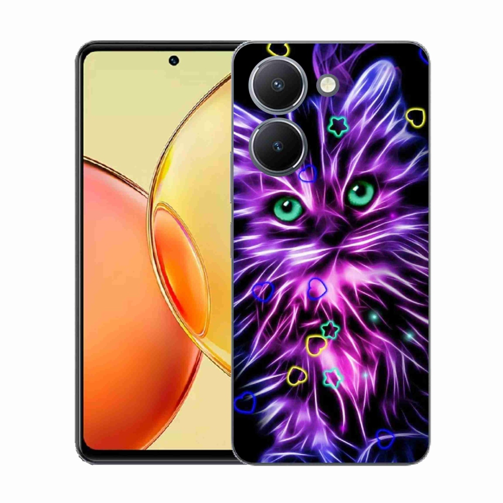 Gélový kryt mmCase na Vivo Y36 - abstraktná mačka