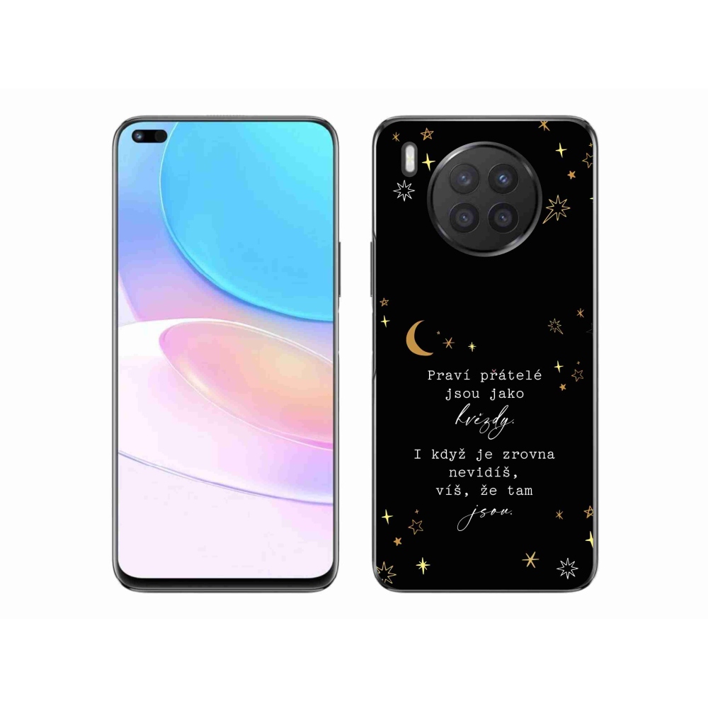 Gélový kryt mmCase na Huawei Nova 8i - citát 6 čierne pozadie