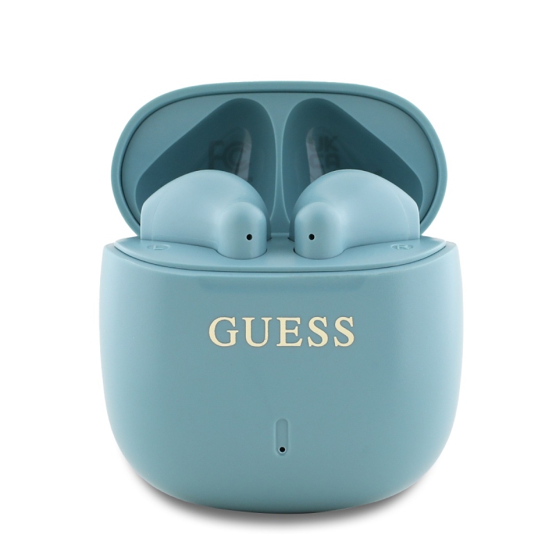 Guess Printed Classic Logo TWS Bezdrôtové Slúchadlá Turquoise