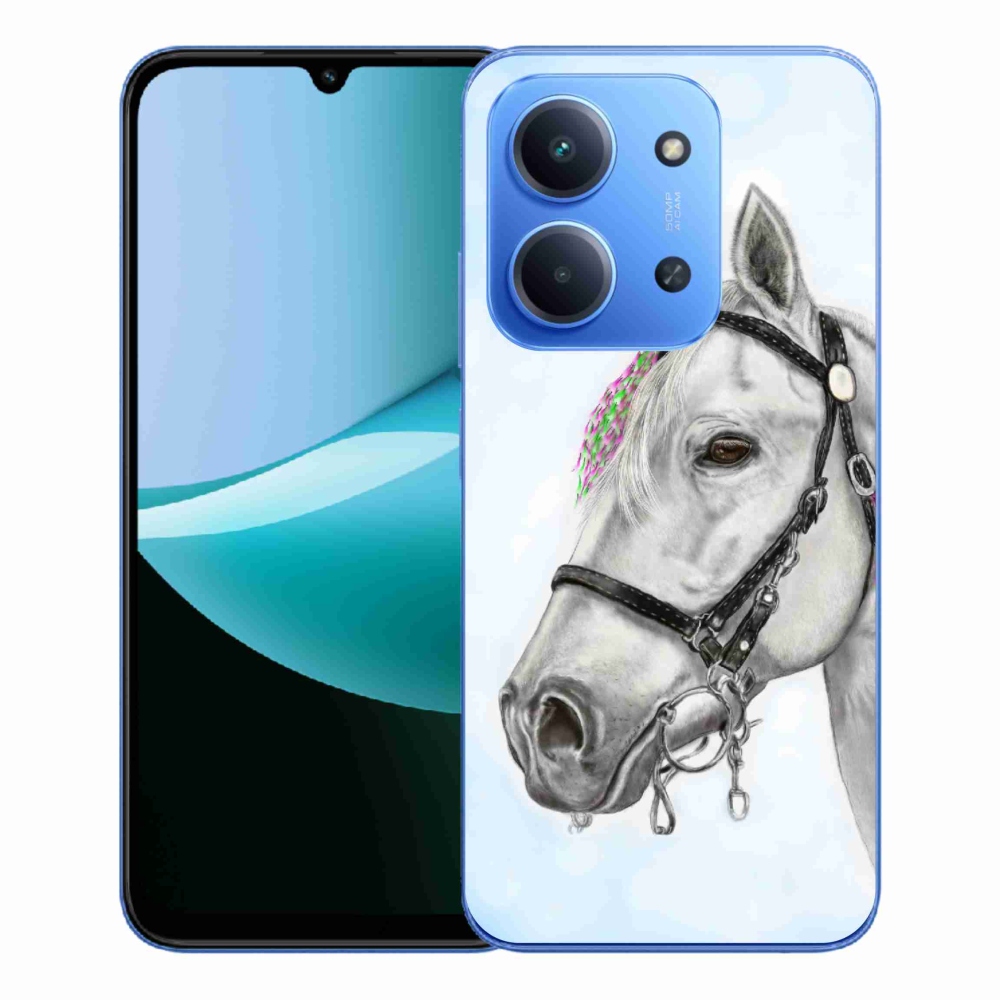 Gélový kryt mmCase na Xiaomi Redmi 15C 4G/5G (173mm) - biely kôň 1