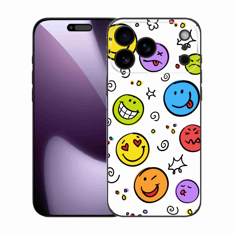 Gélový kryt mmCase na iPhone 17 Pro Max - smajlíci