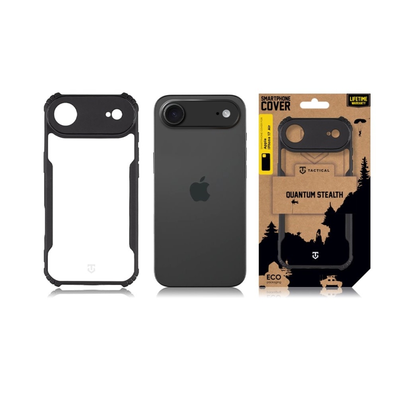 Taktický kryt Quantum Stealth pre Apple iPhone 17 Air číry/čierny