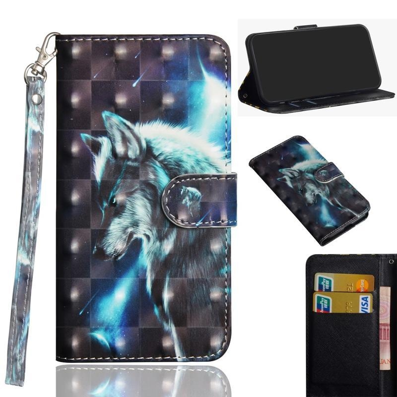 Light PU kožené peněženkové puzdro na mobil Samsung Galaxy M31s - vlk