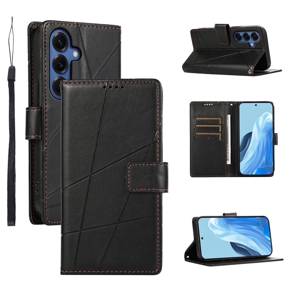 Line knižkové púzdro na Samsung Galaxy S26 - čierne