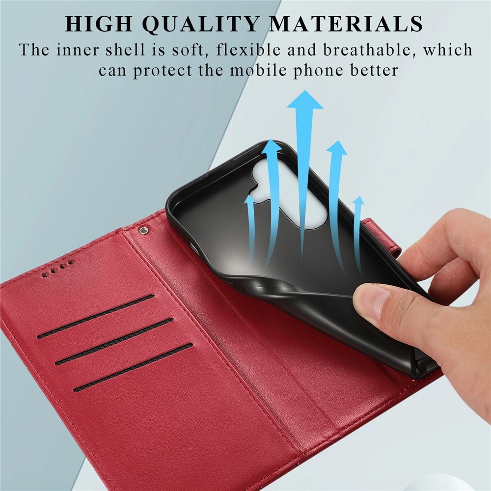 Line knižkové púzdro na Samsung Galaxy S26+ - červené