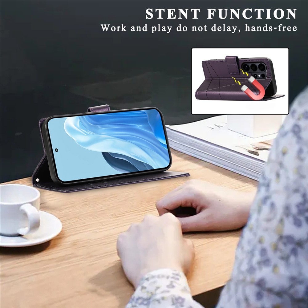 Line knižkové púzdro na Samsung Galaxy S26 Ultra - fialové