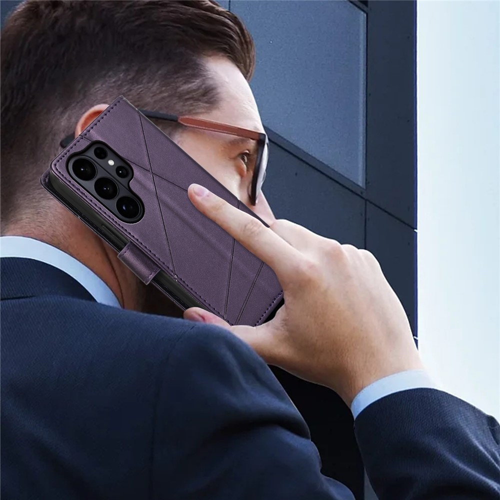 Line knižkové púzdro na Samsung Galaxy S26 Ultra - fialové