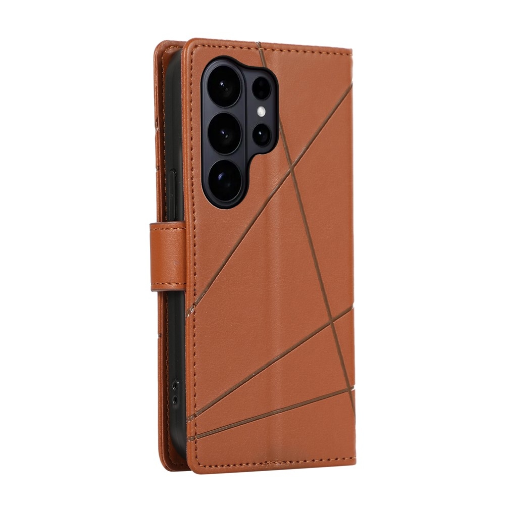 Line knižkové púzdro na Samsung Galaxy S26 Ultra - hnedé