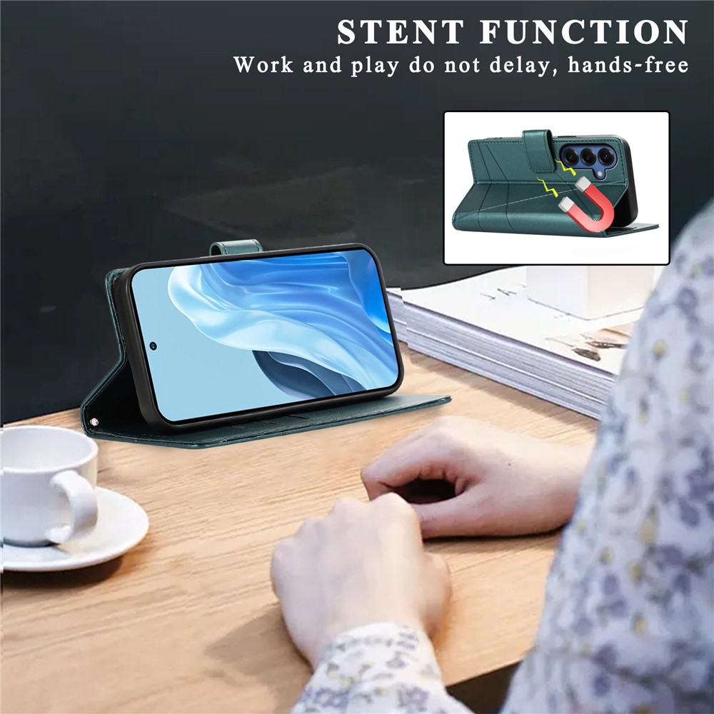 Line knižkové púzdro na Samsung Galaxy S26 - zelené