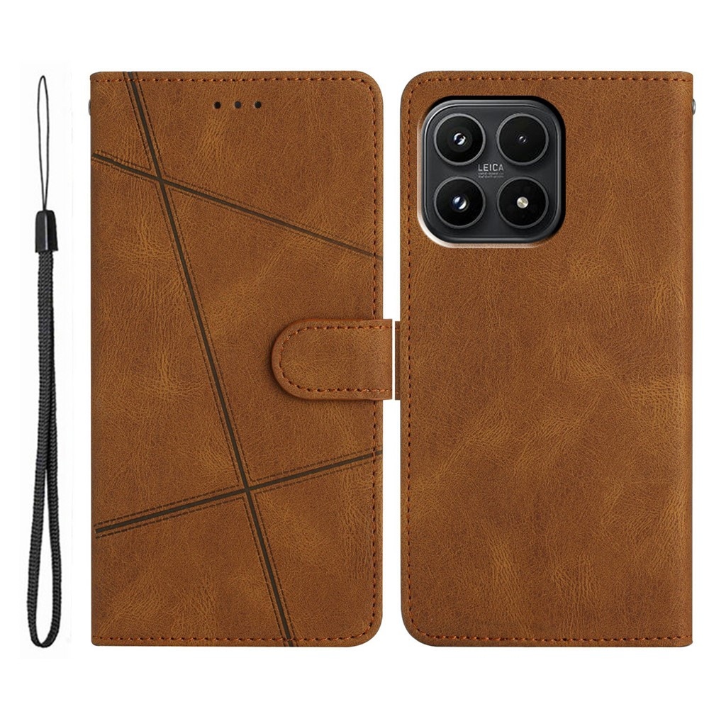 Line knižkové puzdro na Xiaomi 17 - hnedé