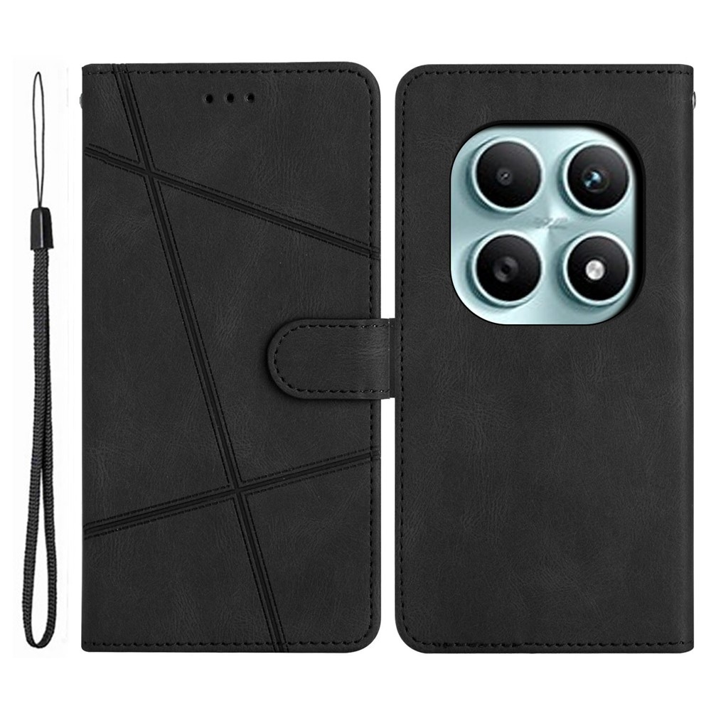 Line knižkové púzdro na Xiaomi Poco M8 5G/Redmi Note 15 5G - čierne