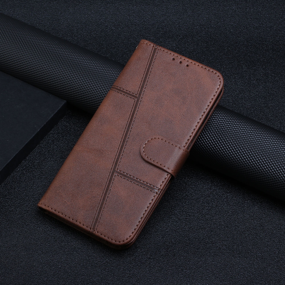 Line knižkové púzdro na Xiaomi Redmi A7 Pro - hnedé