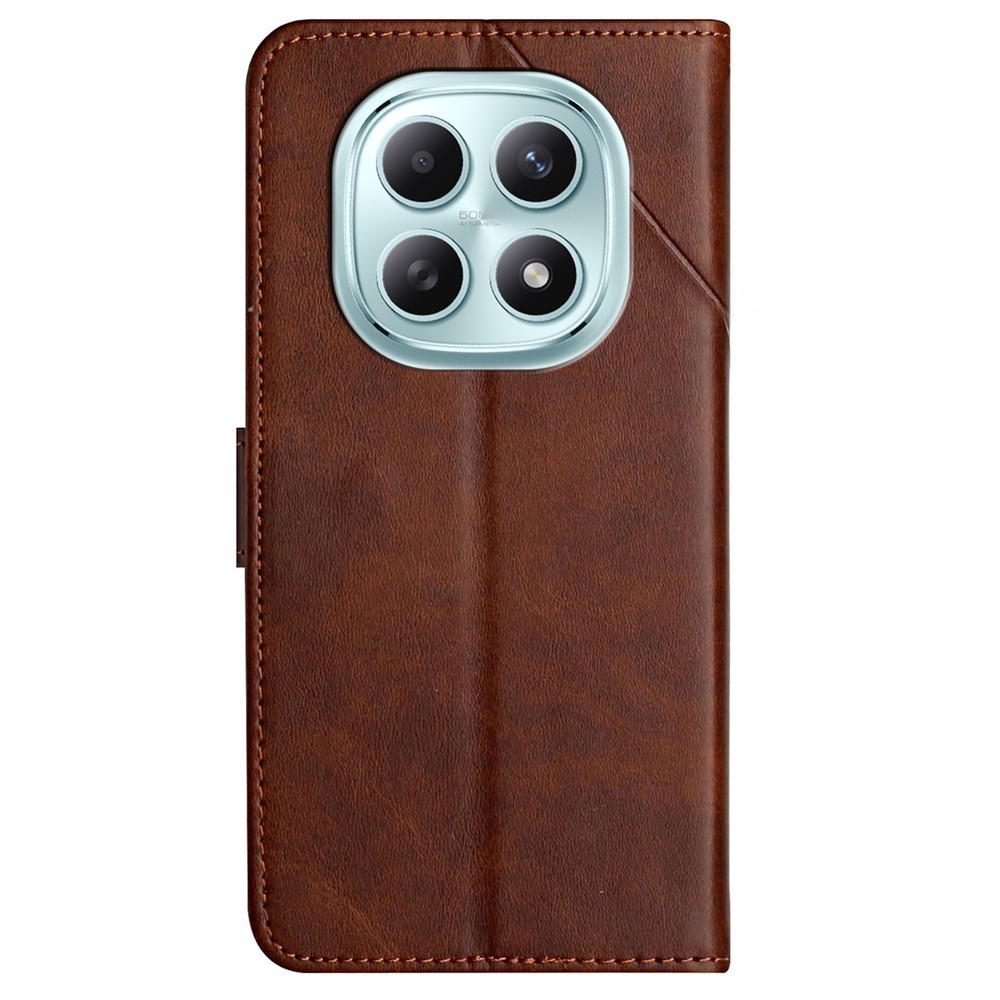 Line knižkové puzdro na Xiaomi Redmi Note 15 4G - hnedé