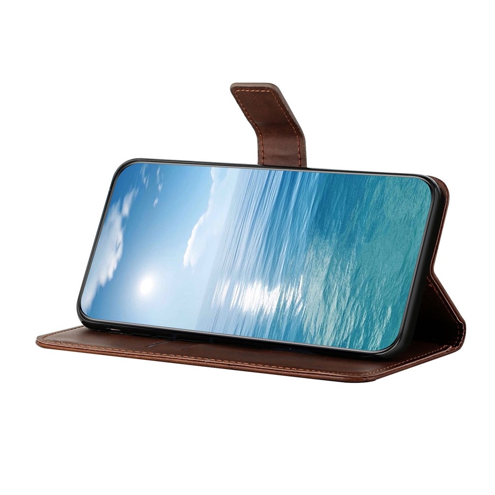 Line knižkové puzdro na Xiaomi Redmi Note 15 4G - hnedé