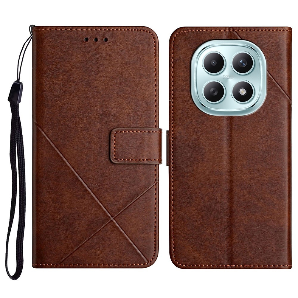 Line knižkové puzdro na Xiaomi Redmi Note 15 4G - hnedé