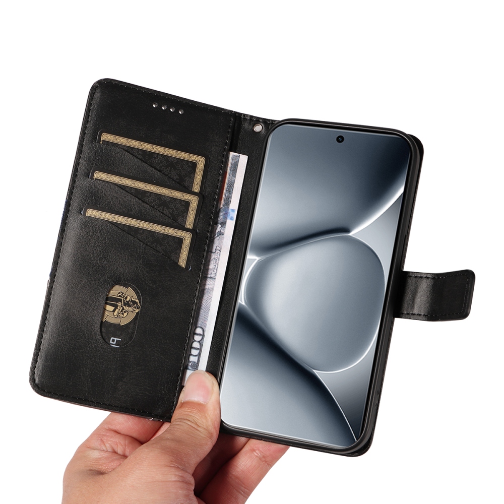 Lines knižkové púzdro na Xiaomi Redmi Note 15 Pro+ 5G - čierne