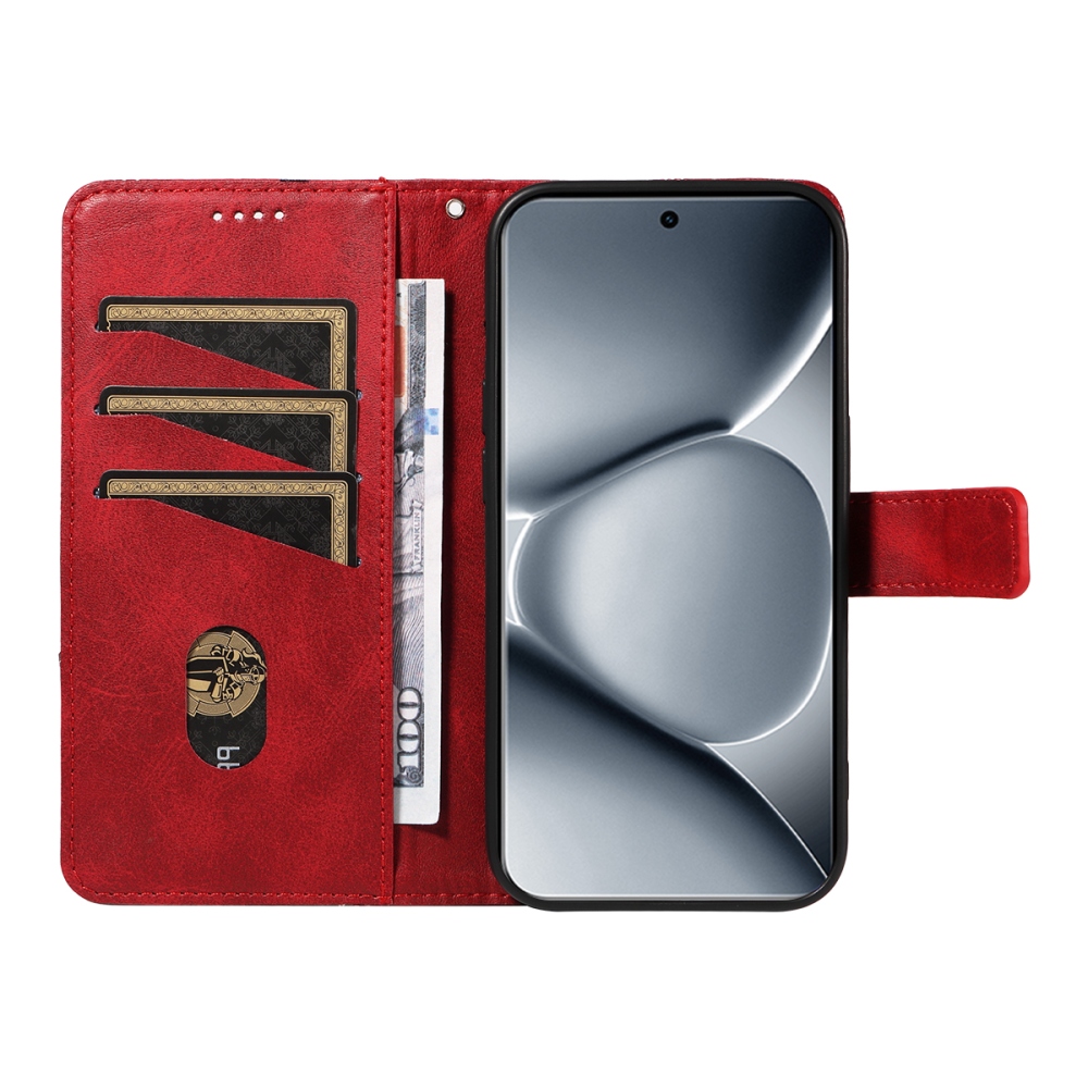 Lines knižkové púzdro na Xiaomi Redmi Note 15 Pro+ 5G - červené