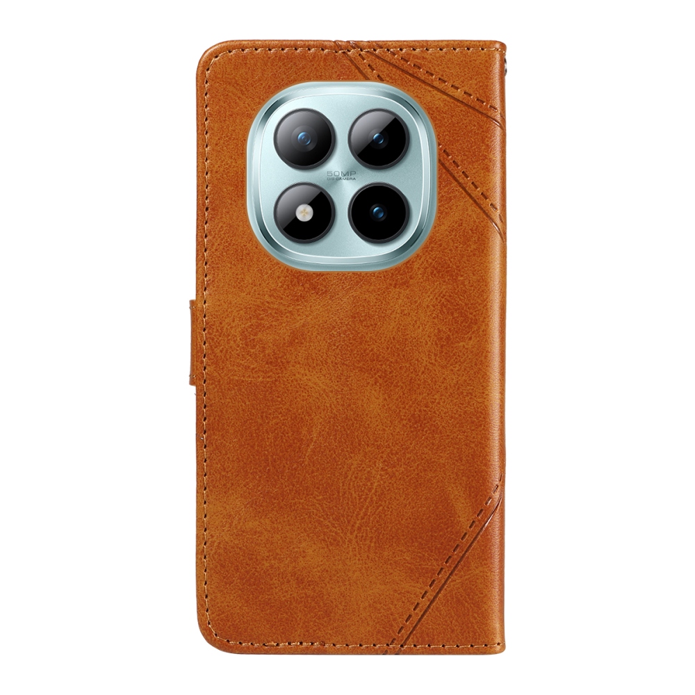 Lines knižkové púzdro na Xiaomi Redmi Note 15 Pro+ 5G - hnedé