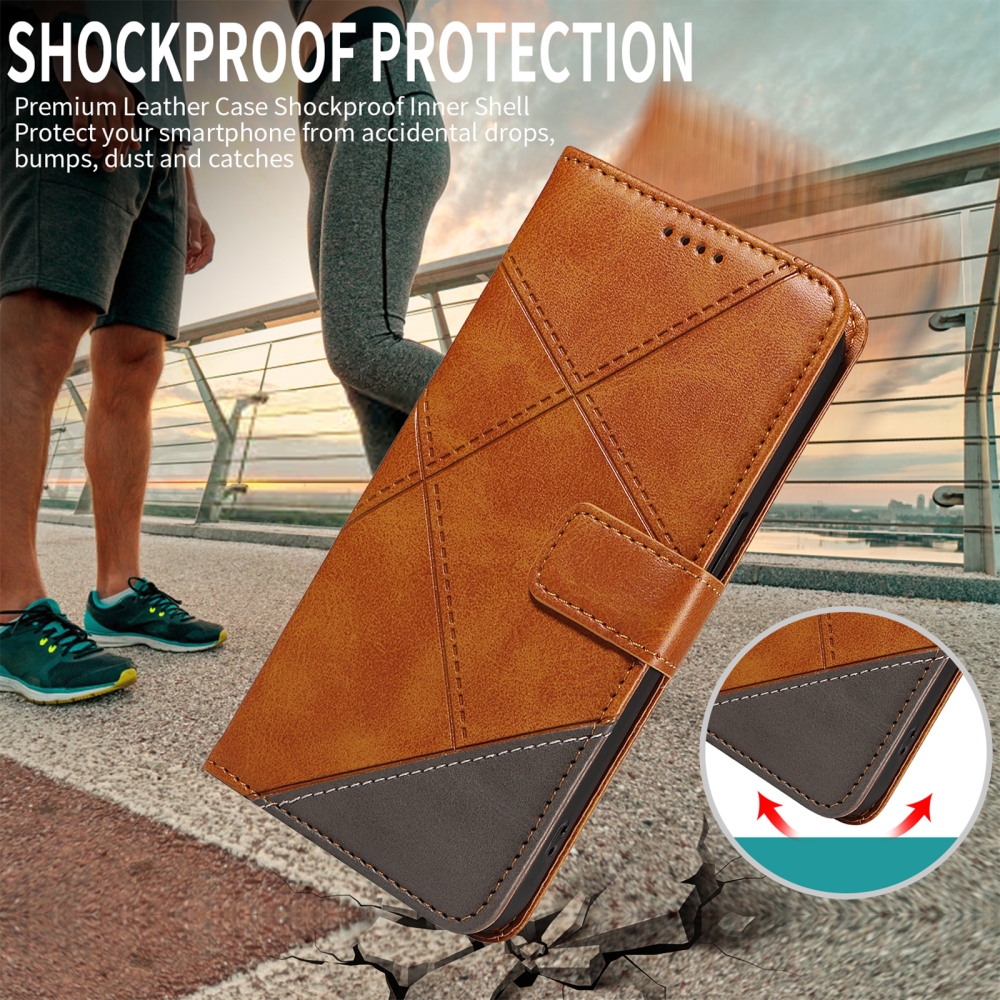 Lines knižkové púzdro na Xiaomi Redmi Note 15 Pro+ 5G - hnedé