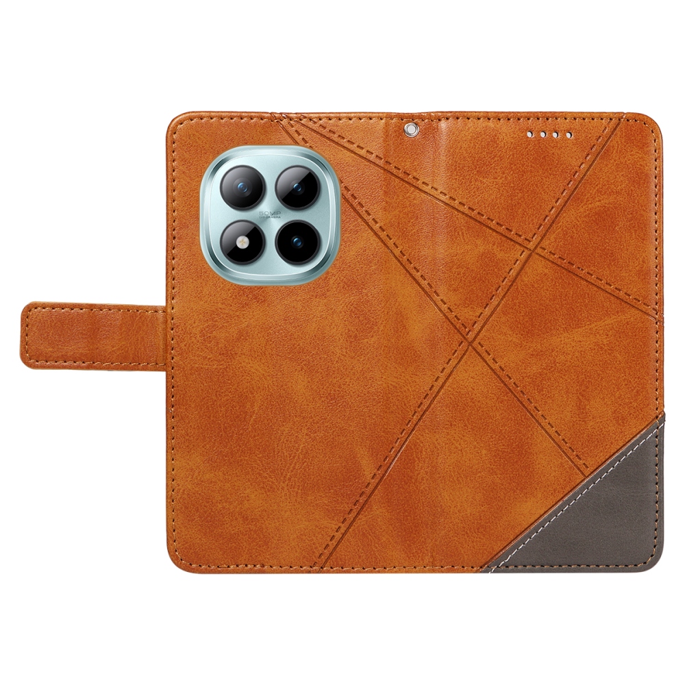 Lines knižkové púzdro na Xiaomi Redmi Note 15 Pro+ 5G - hnedé