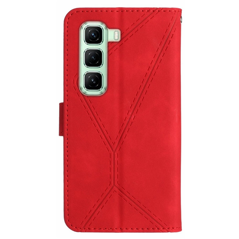 Linesy knižkové púzdro na Infinix Hot 50 Pro+ - červené