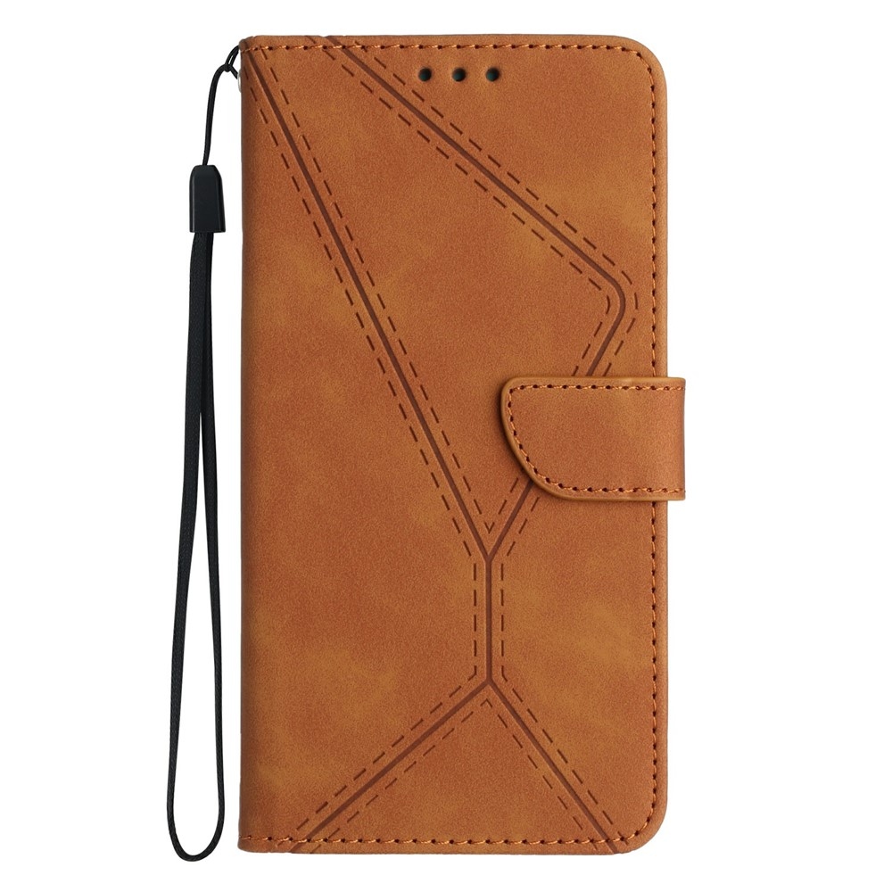Linesy knižkové púzdro na Infinix Hot 50 Pro+ - hnedé