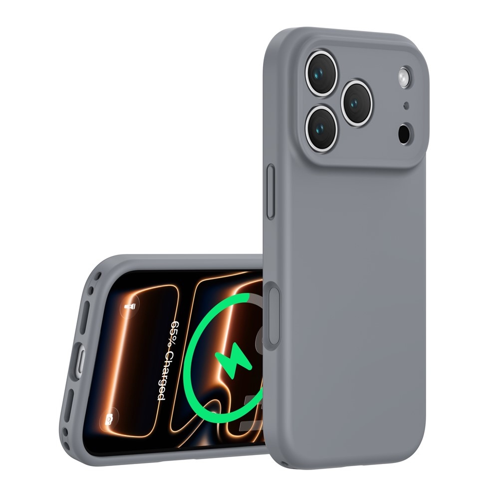 Liquid silikónový obal s MagSafe na iPhone 18 Pro Max/17 Pro Max - šedý