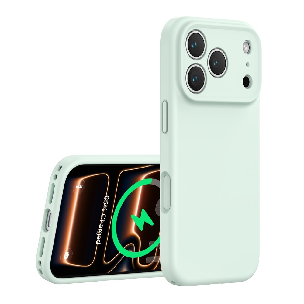 Liquid silikónový obal s MagSafe na iPhone 18 Pro Max/17 Pro Max - zelený