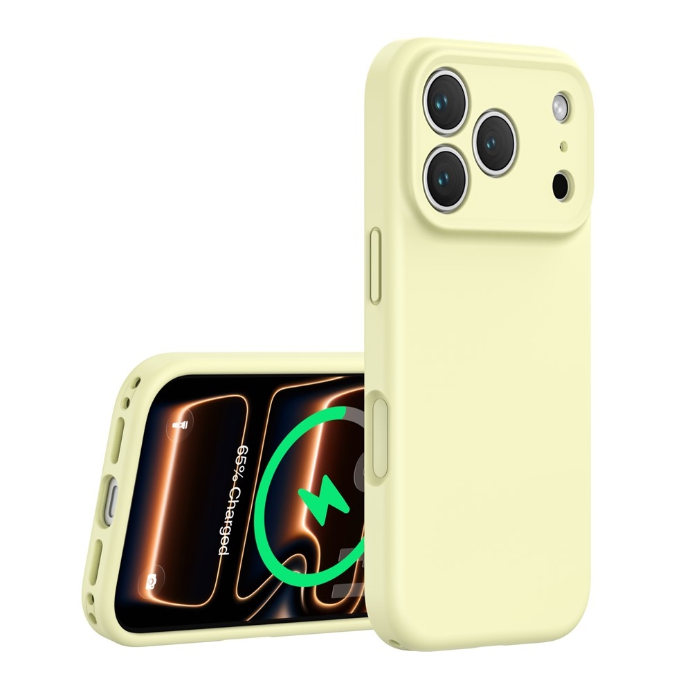 Liquid silikónový obal s MagSafe na iPhone 18 Pro Max/17 Pro Max - žltý