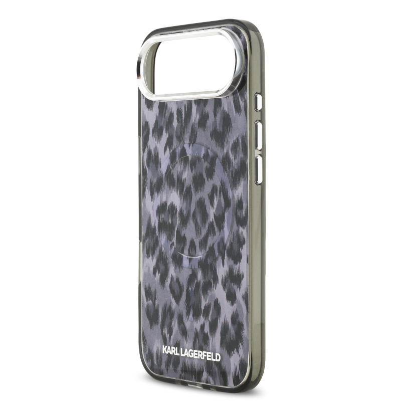 Karl Lagerfeld IML Leopard MagSafe Zadný Kryt pre iPhone Air Grey
