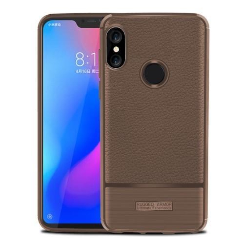 Litch odolný gélový kryt na mobil Xiaomi Mi A2 Lite - hnedý