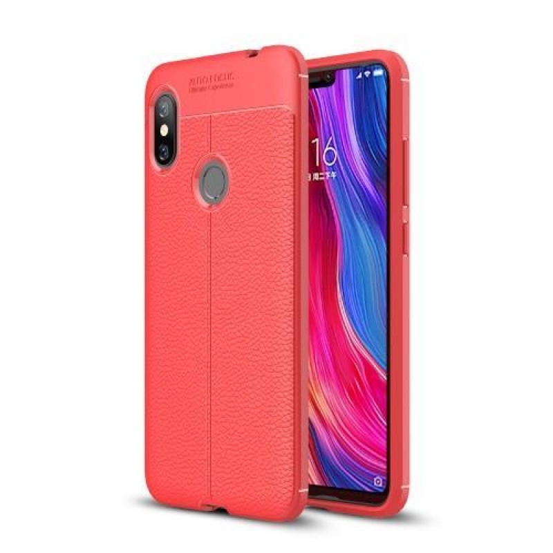 Litch odolný gélový obal na Xiaomi Redmi Note 6 Pro - červený