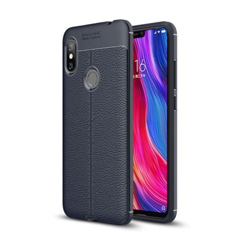 Litch odolný gélový obal na Xiaomi Redmi Note 6 Pro - tmavomodrý