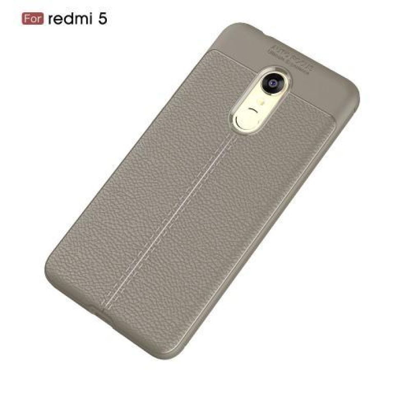 Litch textúrovaný odolný obal na Xiaomi Redmi 5 - šedý