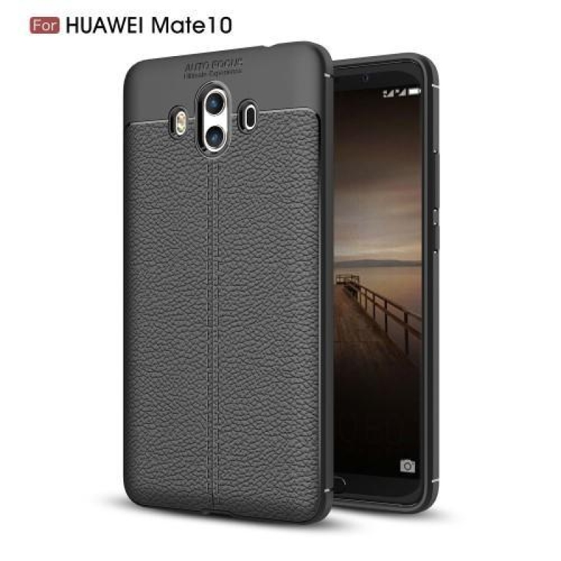 Litchi gélový obal na Huawei Mate 10 - antracitový