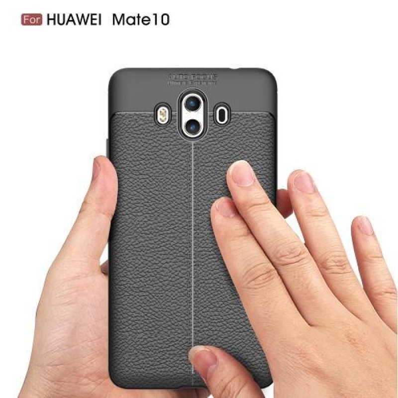 Litchi gélový obal na Huawei Mate 10 - antracitový