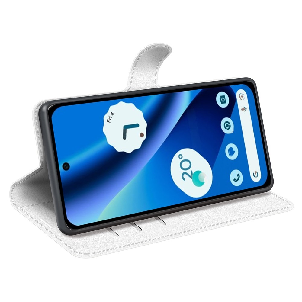 Litchi knižkové puzdro na Google Pixel 10a - biele