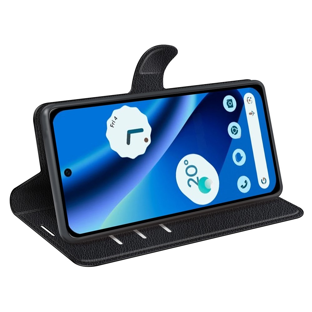 Litchi knižkové puzdro na Google Pixel 10a - čierne