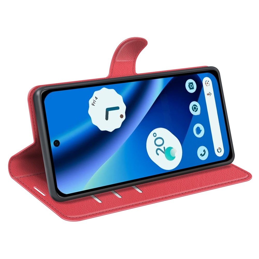 Litchi knižkové puzdro na Google Pixel 10a - červené