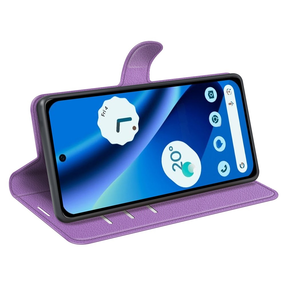 Litchi knižkové puzdro na Google Pixel 10a - fialové