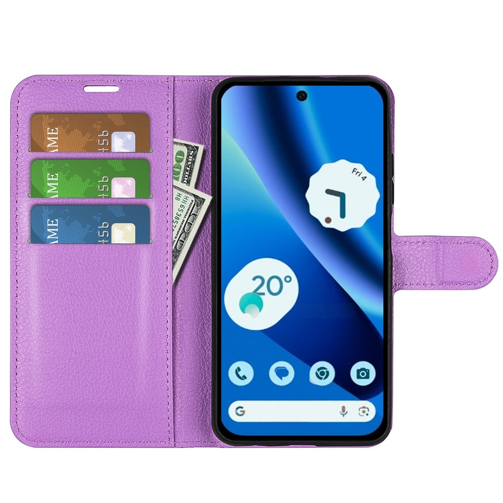 Litchi knižkové puzdro na Google Pixel 10a - fialové