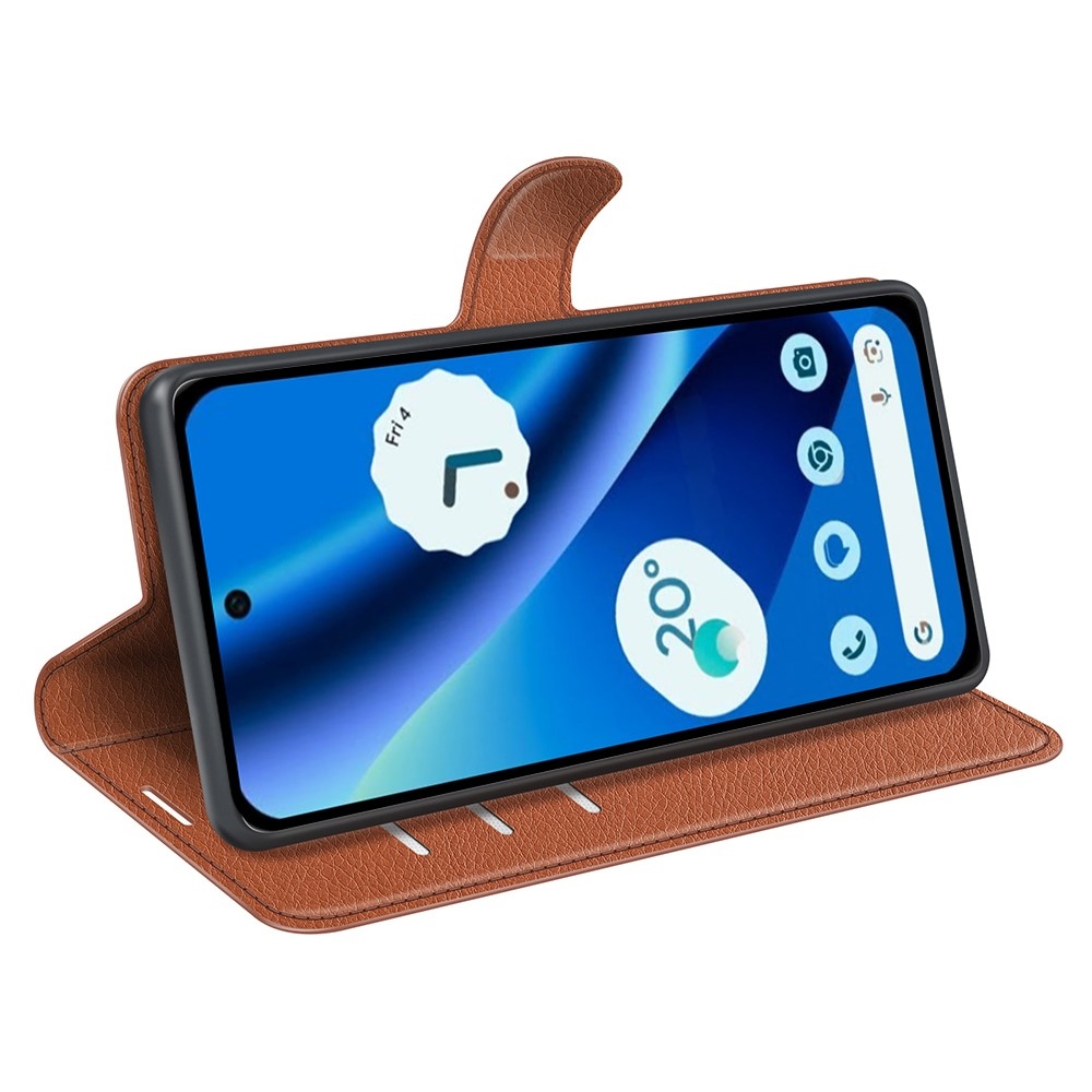 Litchi knižkové puzdro na Google Pixel 10a - hnedé