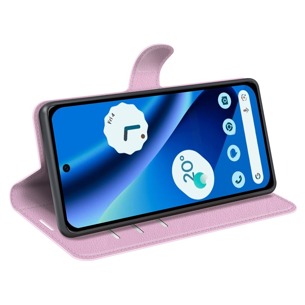 Litchi knižkové puzdro na Google Pixel 10a - ružové