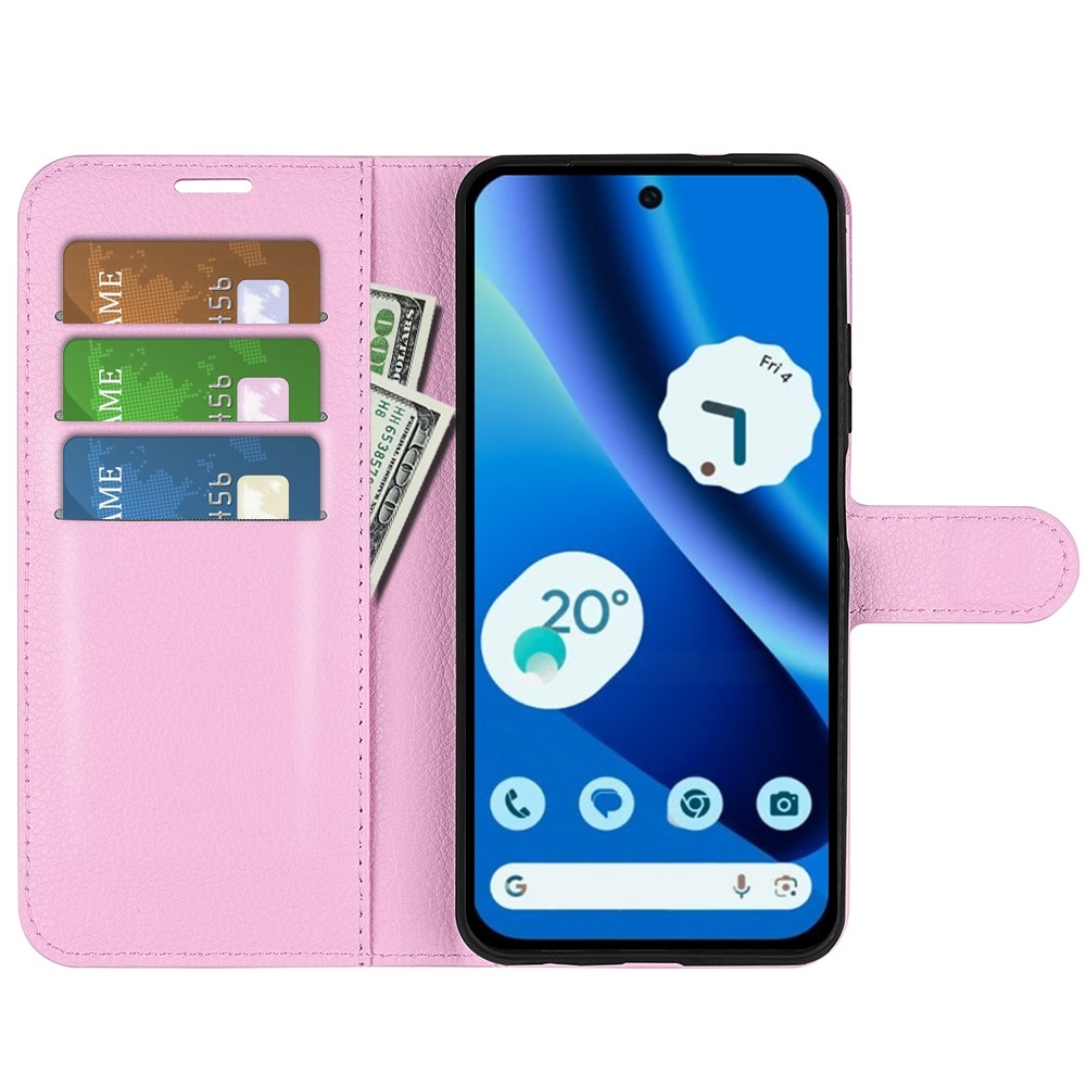 Litchi knižkové puzdro na Google Pixel 10a - ružové