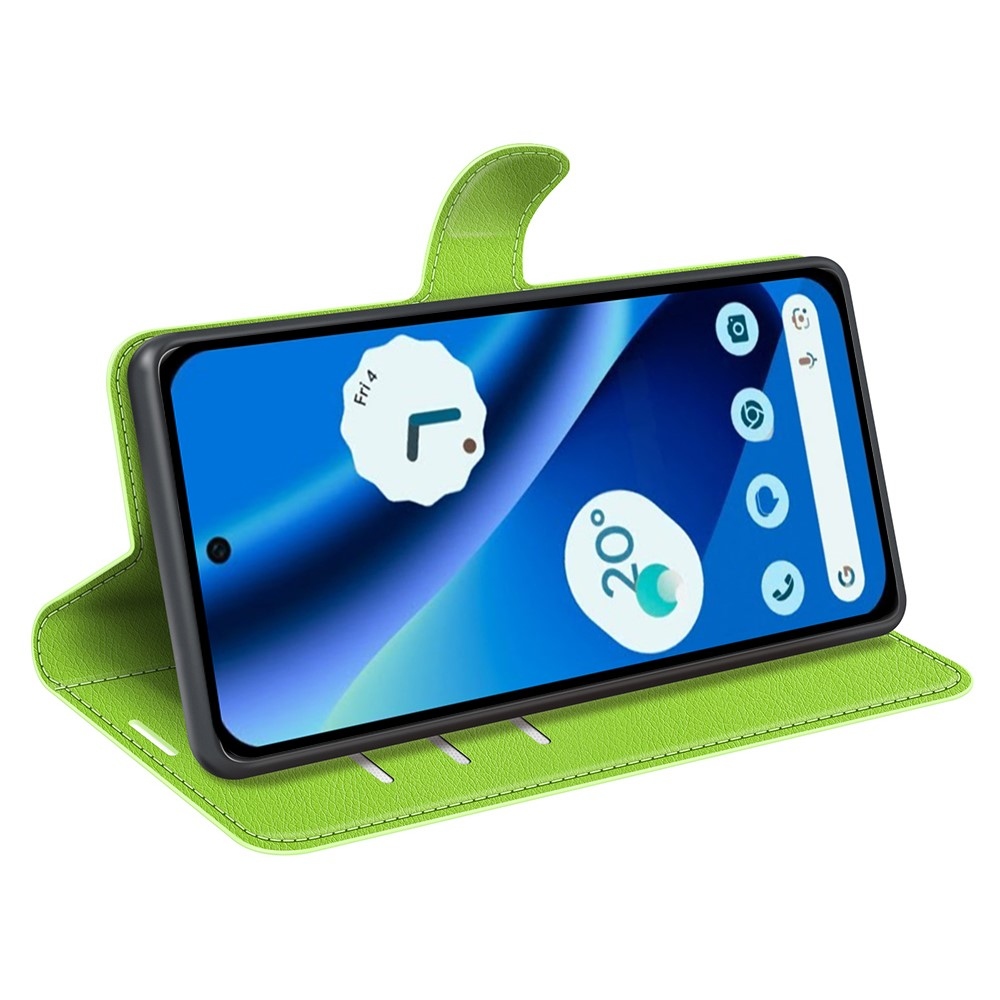 Litchi knižkové puzdro na Google Pixel 10a - zelené