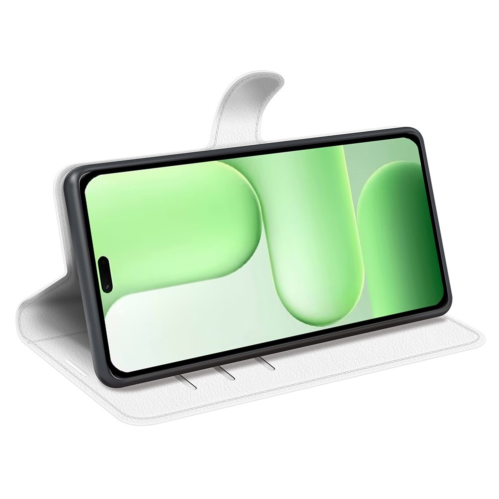 Litchi knižkové puzdro na Honor 600 Lite 5G - biele