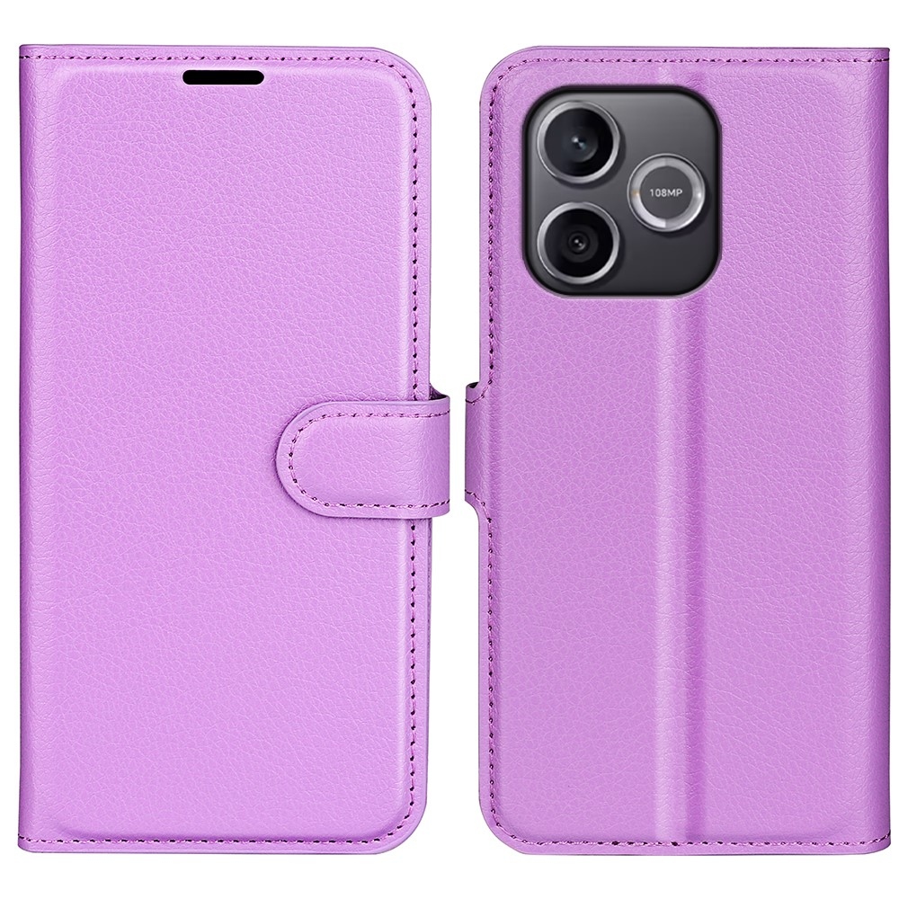 Litchi knižkové puzdro na Honor 600 Lite 5G - fialové