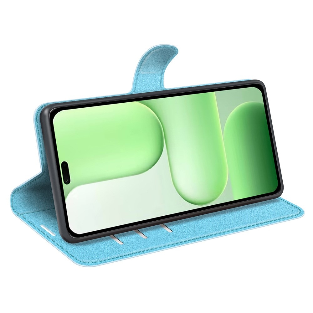 Litchi knižkové puzdro na Honor 600 Lite 5G - modré